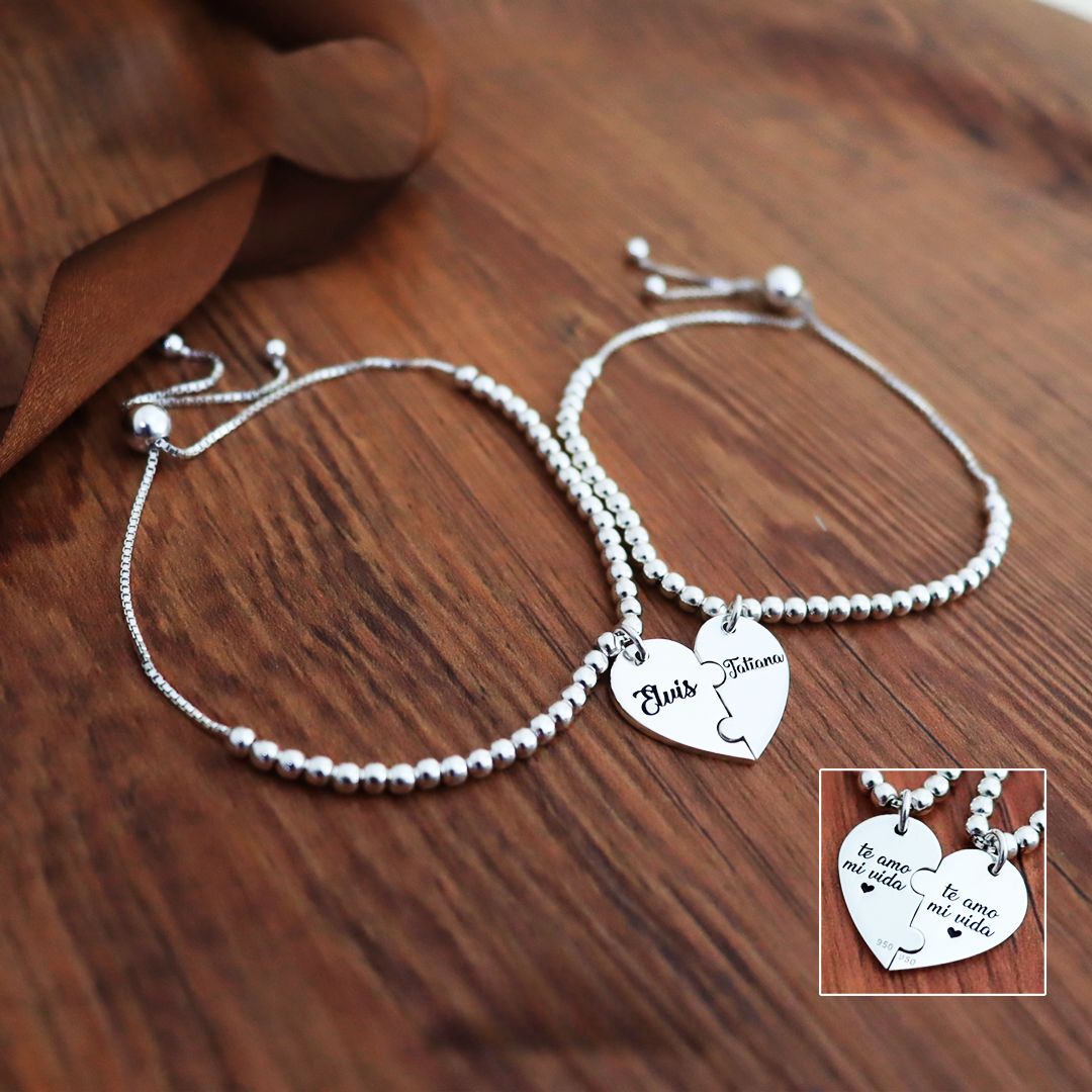PULSERA DUO CORAZON PARTIDO