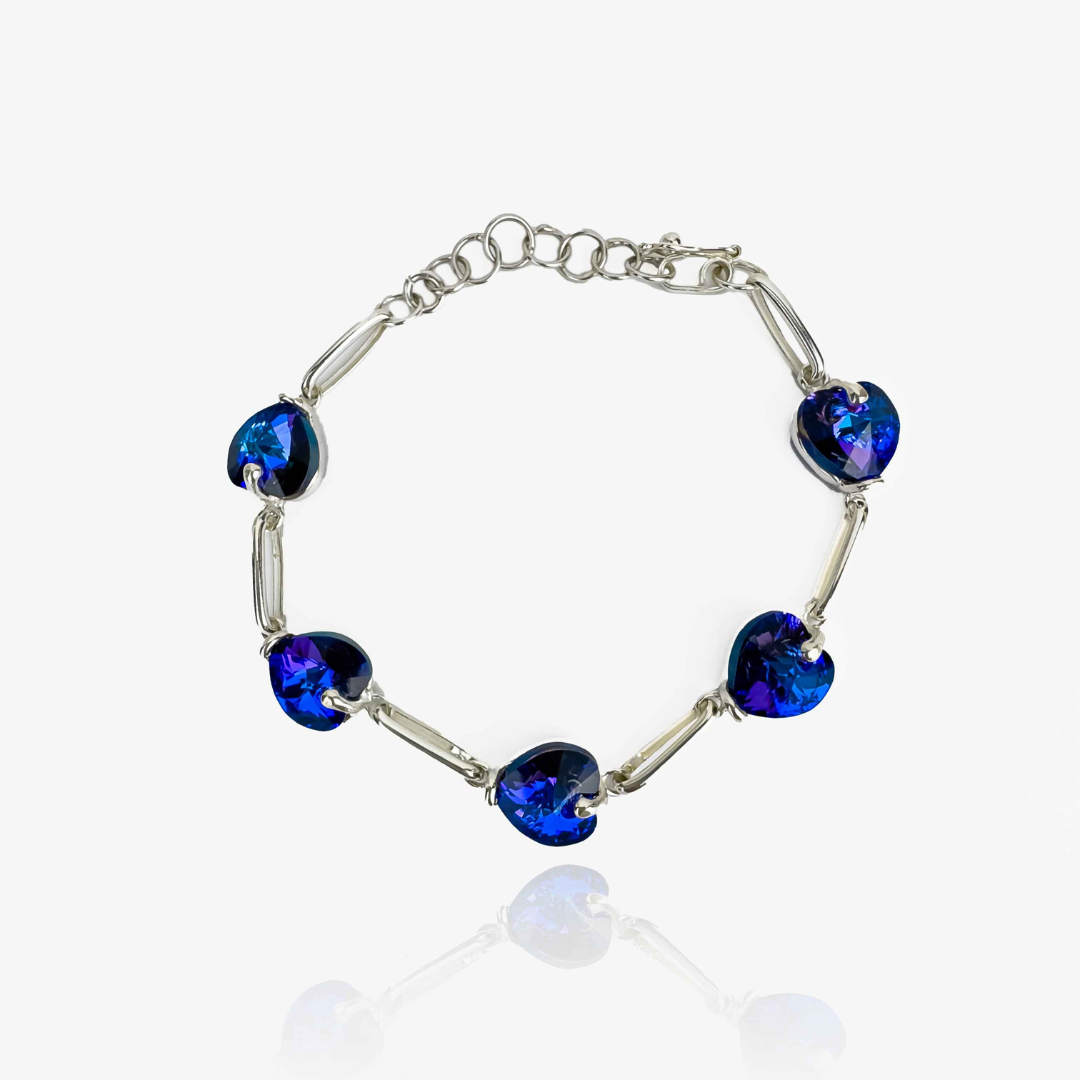 PULSERA CORAZÓN DE CRISTAL
