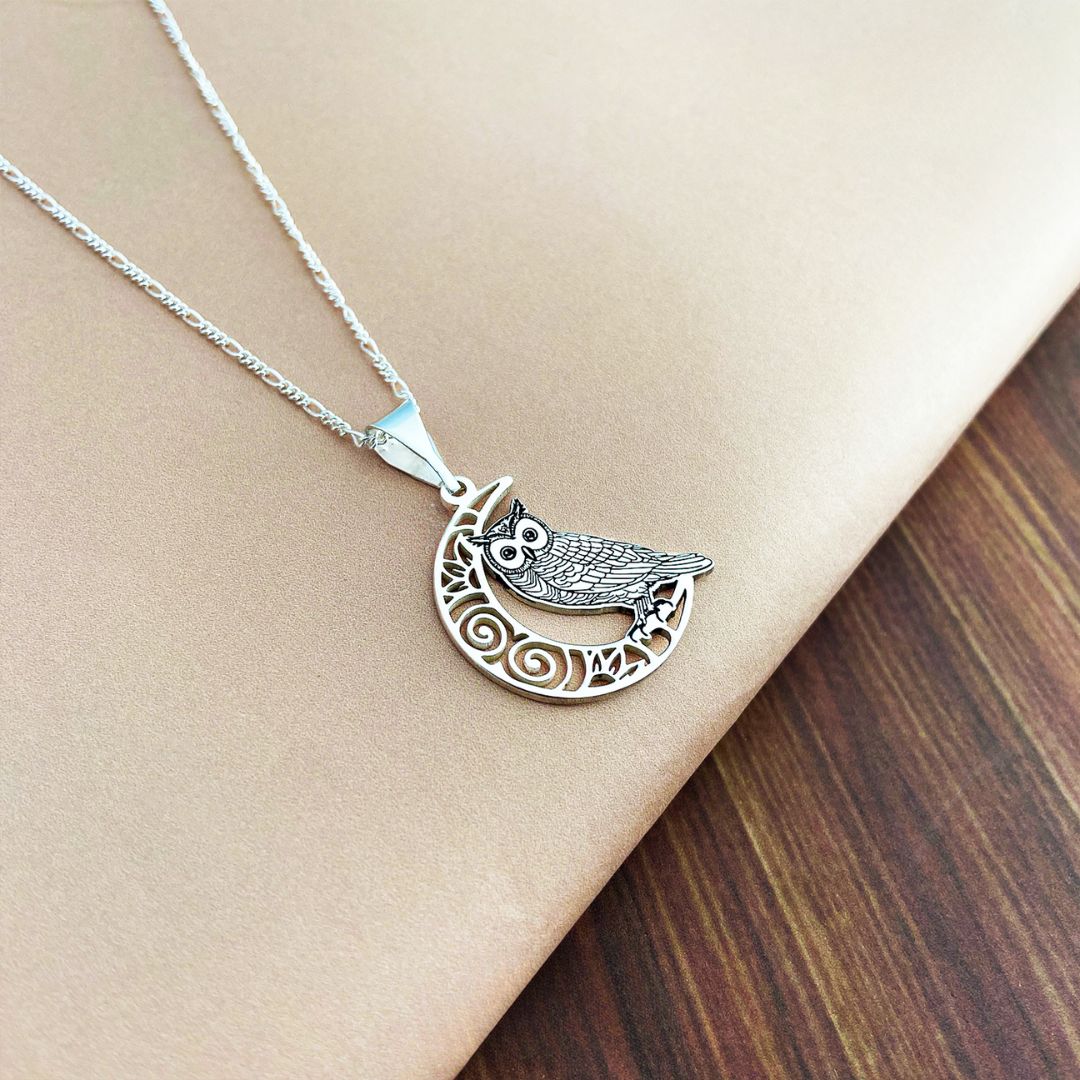 COLLAR BUHO Y LUNA