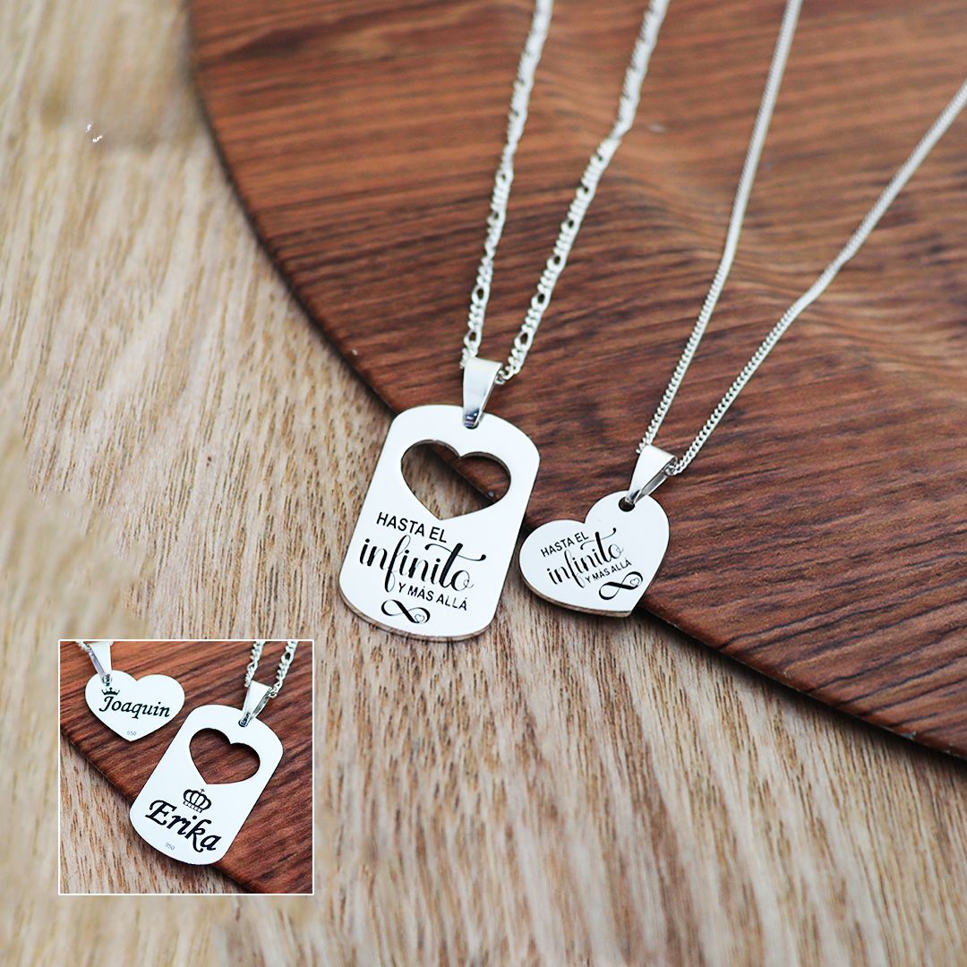 COLLAR DUO PLACA CORAZON