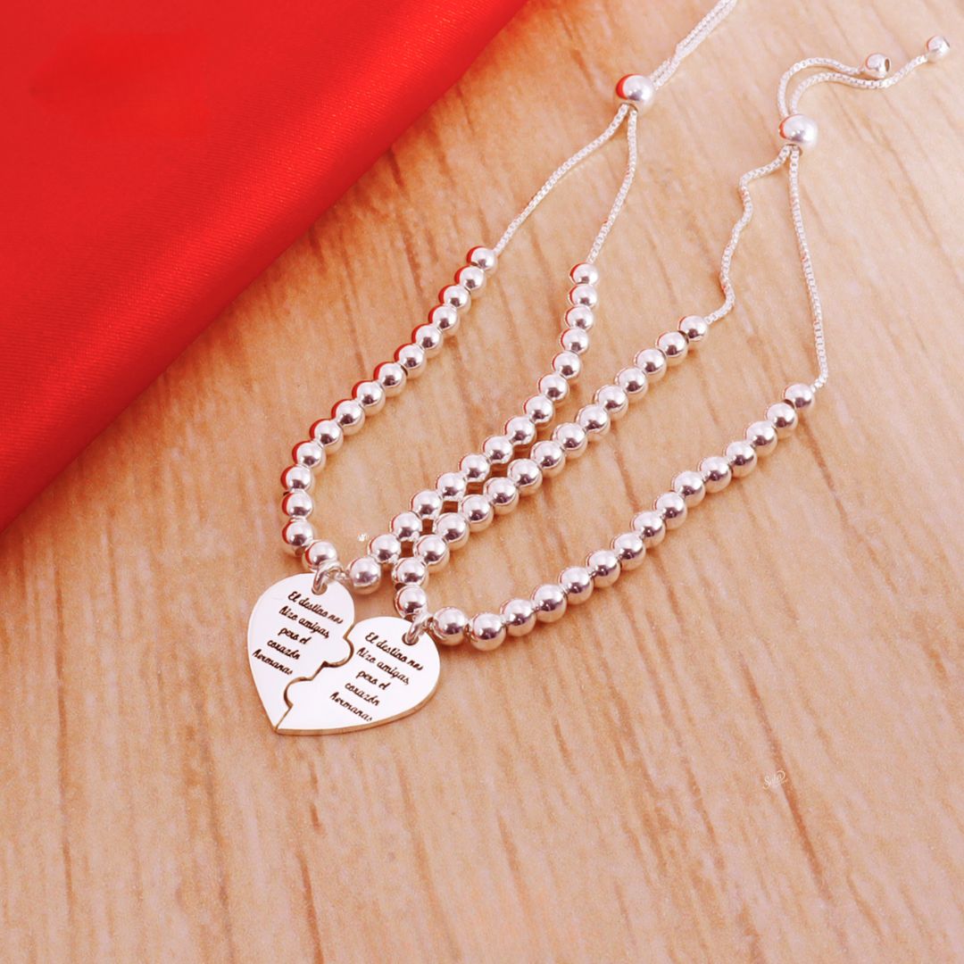 PULSERA DUO CORAZON PARTIDO