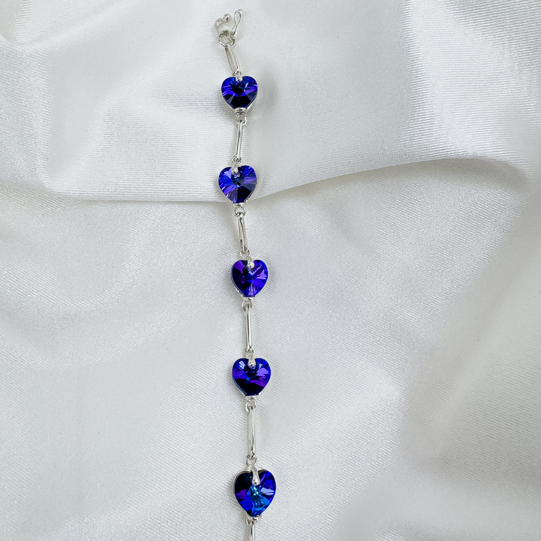 PULSERA CORAZÓN DE CRISTAL