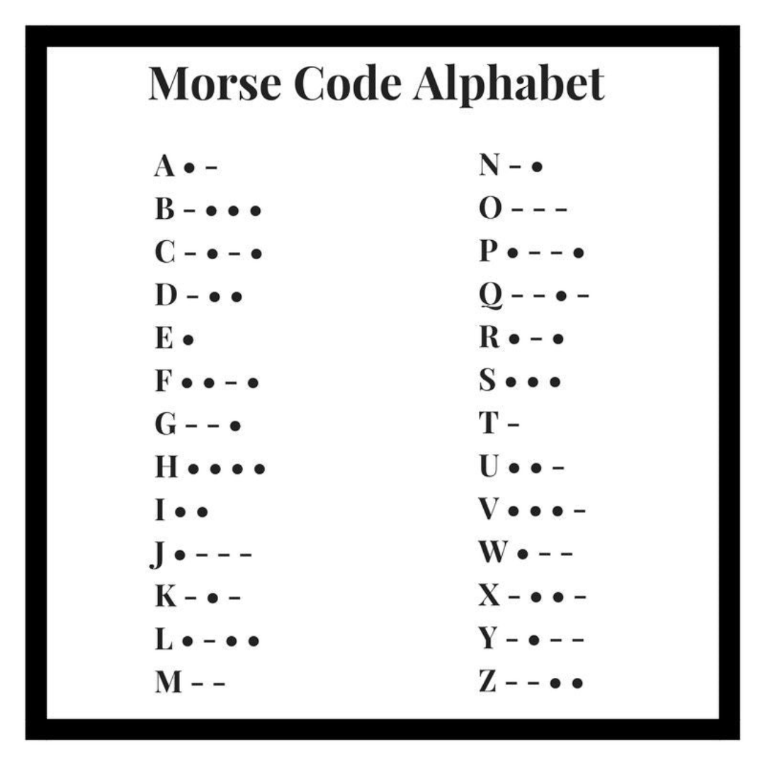 COLLAR NOMBRE EN CODIGO MORSE