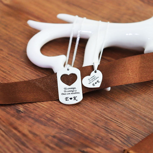 COLLAR DUO PLACA CORAZON