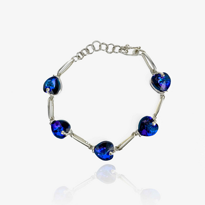 PULSERA CORAZÓN DE CRISTAL