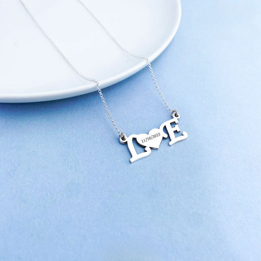 COLLAR INICIALES Y CORAZON