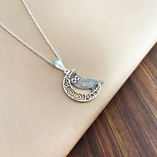 COLLAR BUHO Y LUNA