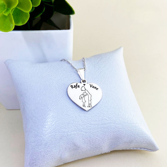 COLLAR MADRE E HIJA CORAZON