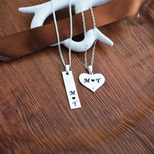 COLLAR DUO CORAZON Y PLACA