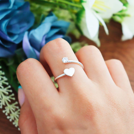 ANILLO CORAZON Y CIRCON