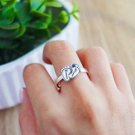 ANILLO PIESITO PERSONALIZABLE