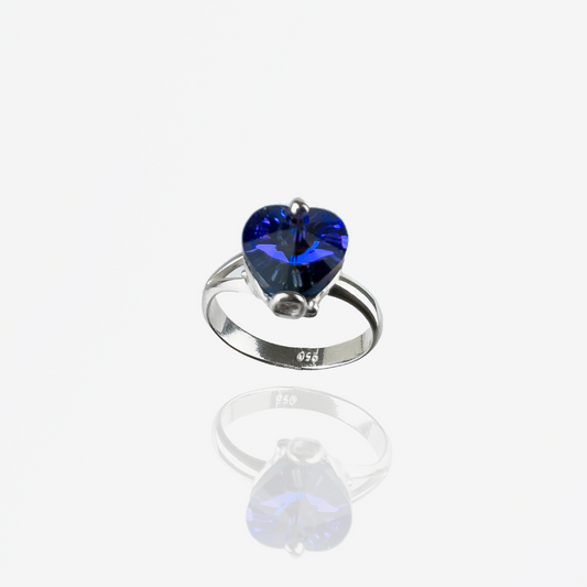 ANILLO CORAZÓN DE CRISTAL